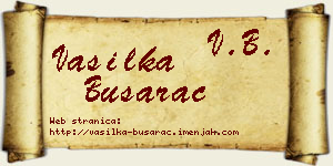 Vasilka Busarac vizit kartica